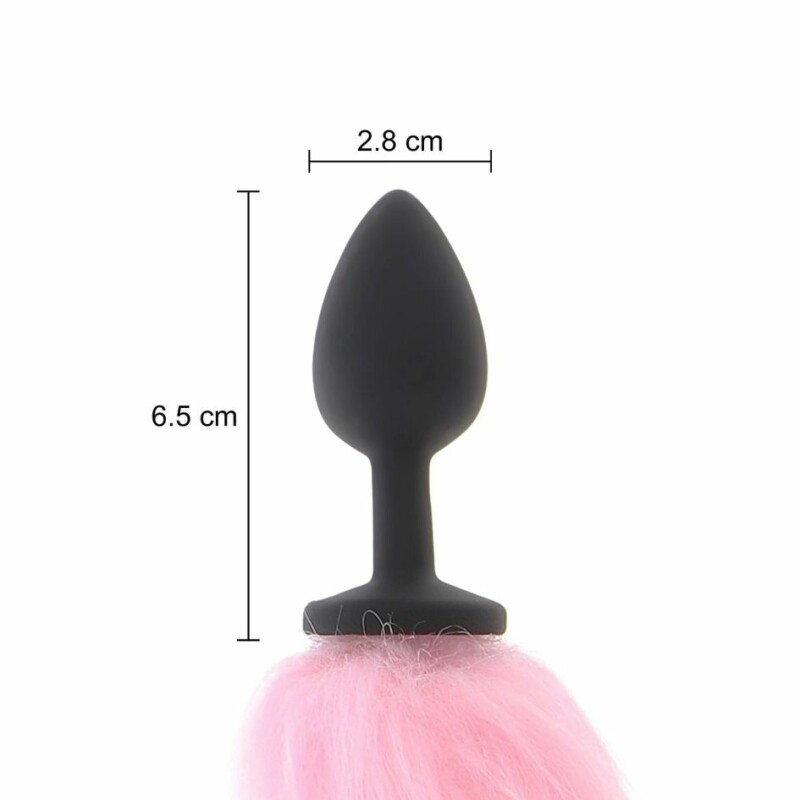 Анальна пробка з хвостом що світиться TABOOM Unicorn Tail &amp; Buttplug LED, 6.5 х 2.8 см - Зображення 4