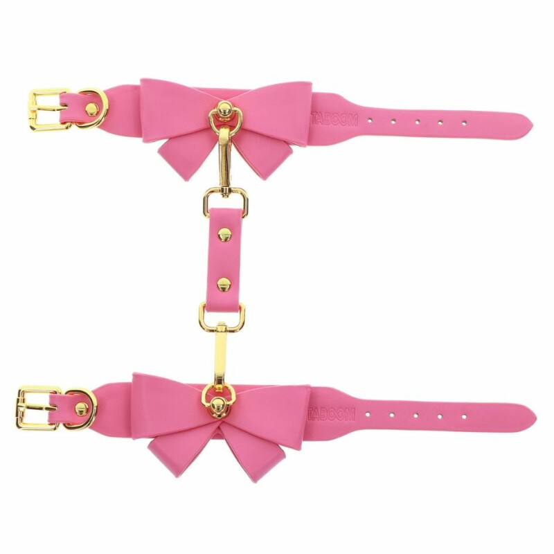 Кайданки з бантиками Taboom Malibu Wrist Cuffs з веганської шкіри, рожеві - Зображення 4
