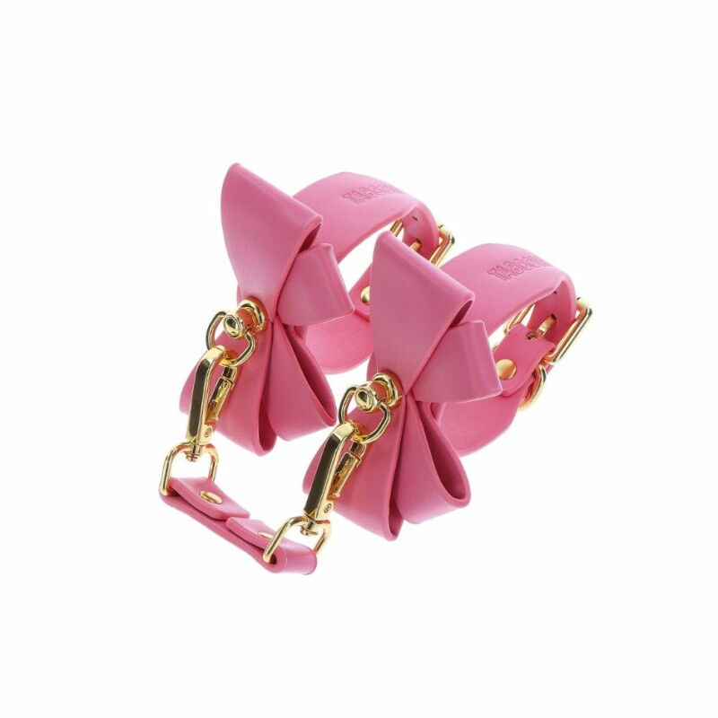 Поножі з бантиками Taboom Malibu Ankle Cuffs з веганської шкіри, рожеві - Зображення 1