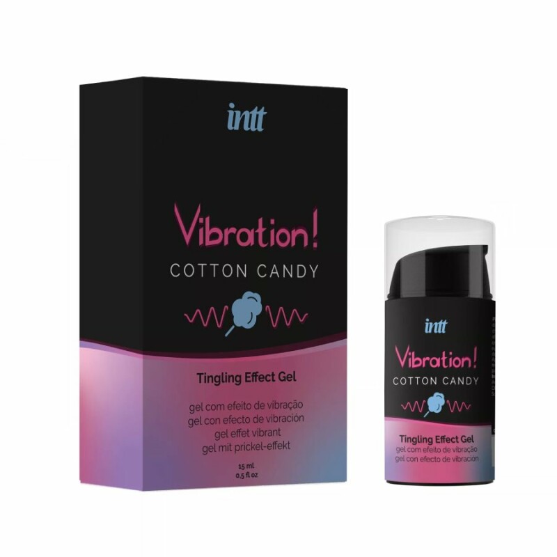 Рідкий вібратор New Intt Cotton Candy зі смаком цукрової вати, 15 мл - Изображение 5