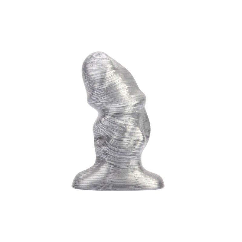 Анальная пробка Chisa Dark Muscle Petite Yucie срібна, 9.2 х 3.9 см - Зображення 1