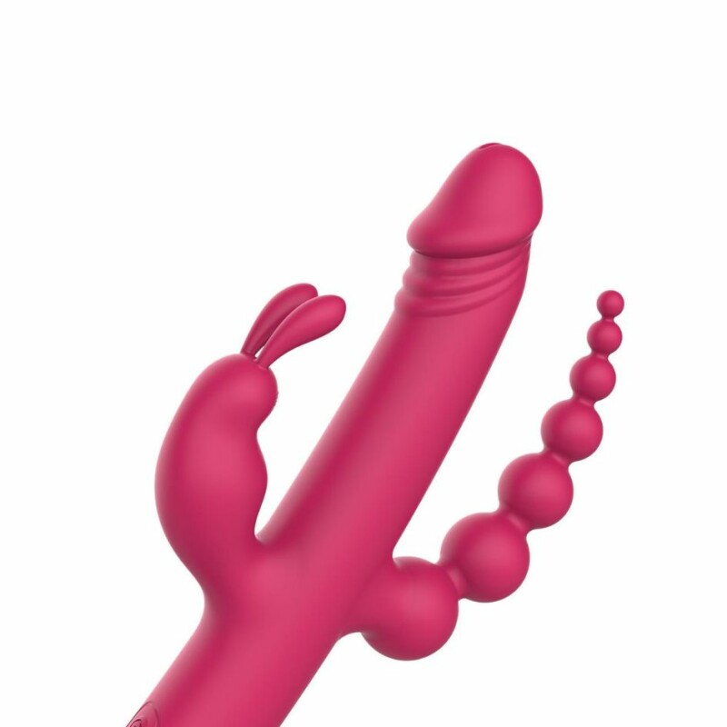 Вібратор з 4 стимулюючими кінцями Dreamtoys Essentials Anywhere Pleasure Vibe Pink рожевий, 40 см х 3.7 см - Зображення 3