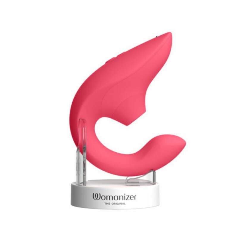 Вібратор-стимулятор подвійний Womanizer Blend Vibrant Rose для точки G і клітора, вакуум і вібрація, кораловий - Зображення 8