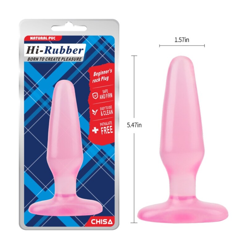 Анальна пробка Chisa Beginner's rock Plug, рожева, 13.9 х 4 см - Изображение 6