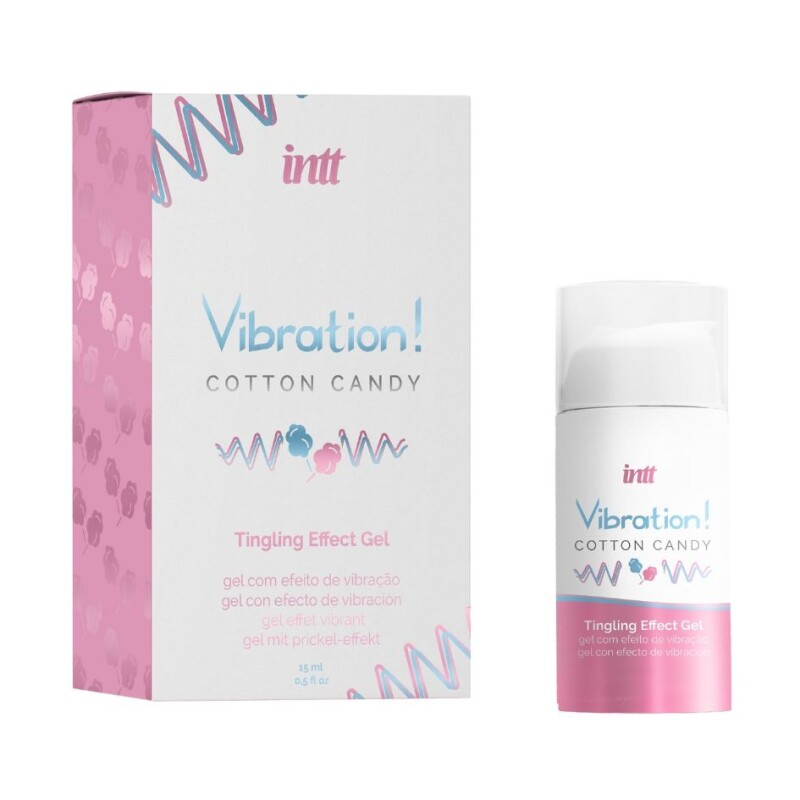 Рідкий вібратор New Intt Cotton Candy зі смаком цукрової вати, 15 мл - Изображение 2