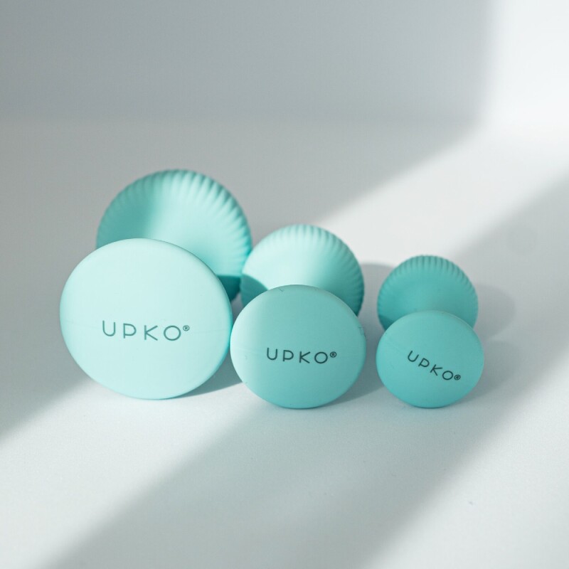 Набір анальних пробок The Mushroom UPKO, силіконові, блакитні, 3 шт. - Зображення 6