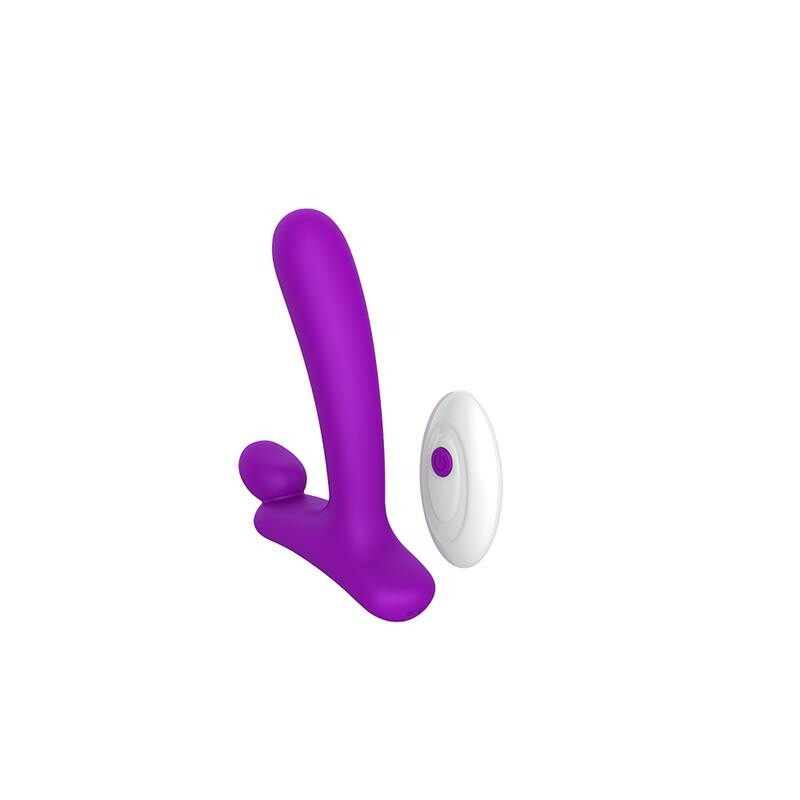 Вібратор зі стимуляцією клітора Chisa Horny hunter vibrating в формі букви L, фіолетовий, 16 х 3.8 см - Зображення 4