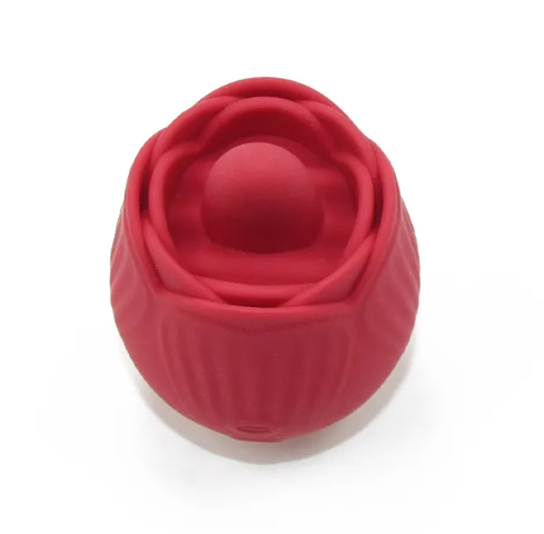Вібратор для клітора з язичком Sweet Em Tongue Licking у формі троянди, червоний, 8 х 5 см - Зображення 3