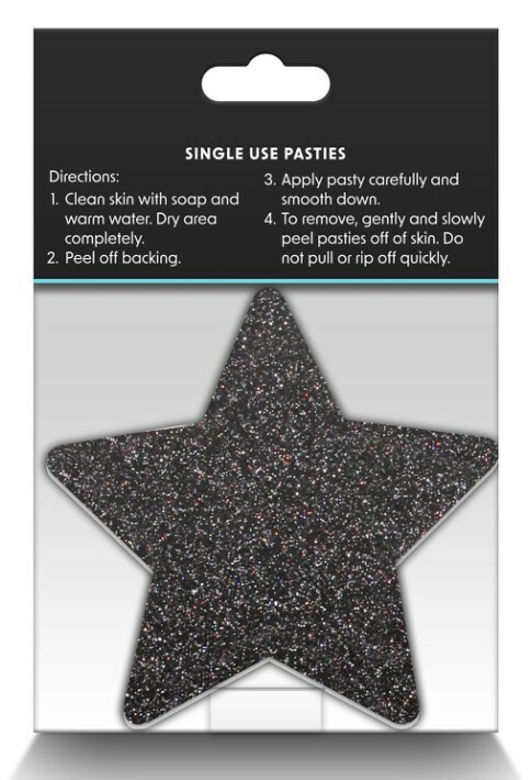 Пестиси у формі зірки Pretty Pasties Stars, чорні та золоті, O/S - Зображення 2