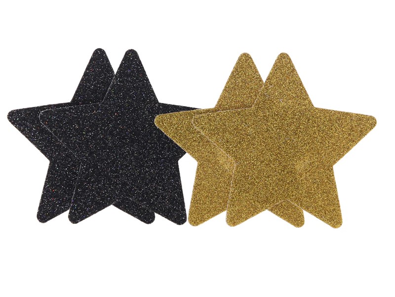 Пестиси у формі зірки Pretty Pasties Stars, чорні та золоті, O/S - Зображення 5