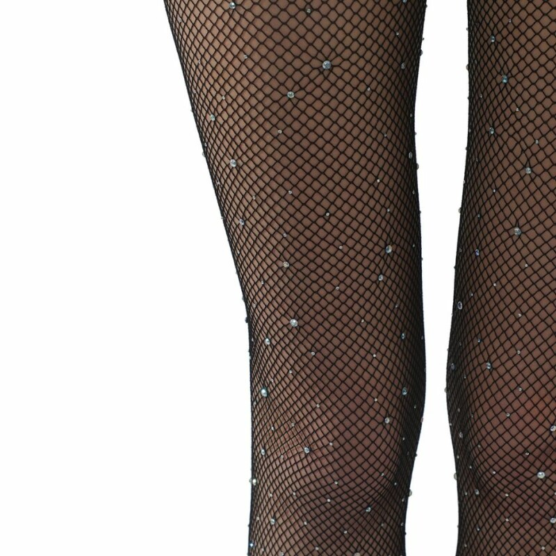Колготки в сітку зі стразами Star Night Diamonds чорні, XS-L - Зображення 3