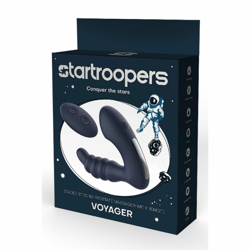 Масажер простати з намистинами Startroopers Voyager Prostate Massager з пультом, 13.5 см х 3.1 см - Зображення 2