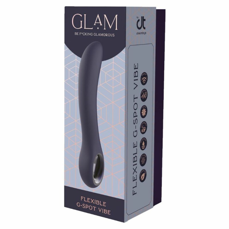 Гнучкий вібратор для точки G Dream Toys Glam Flexible G-Spot синій, 22 х 3.6 см - Зображення 6