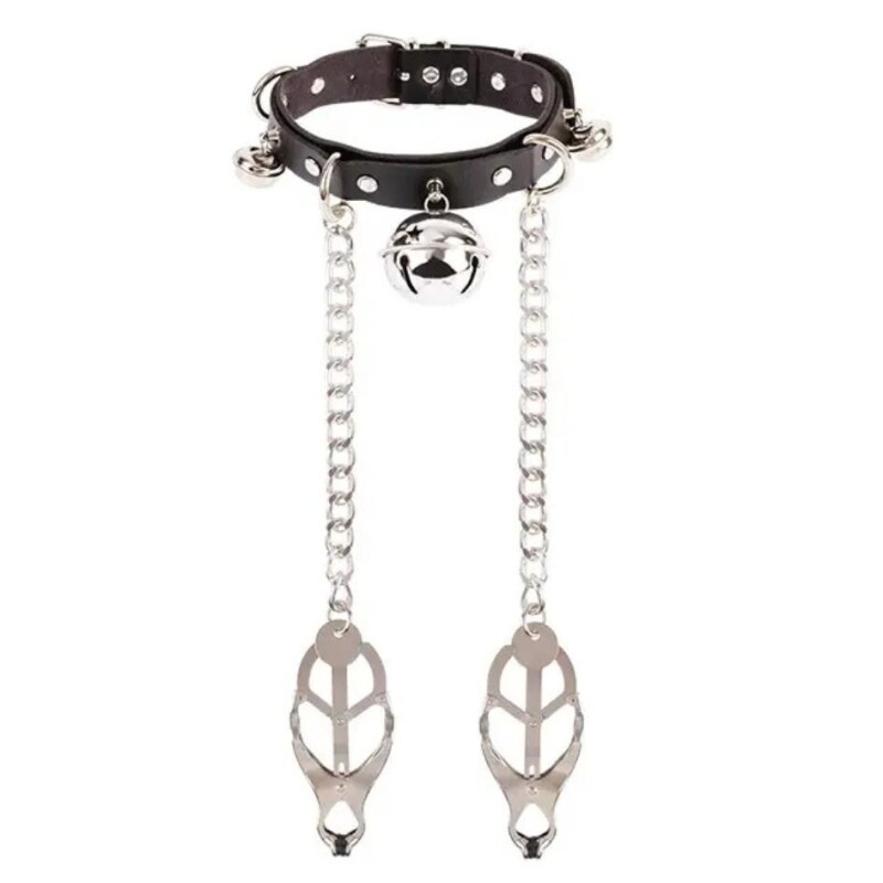 Нашийник із затискачами для сосків Chisa Sins Master Control Collar with Nipple Clamps БДСМ набір - Изображение 2