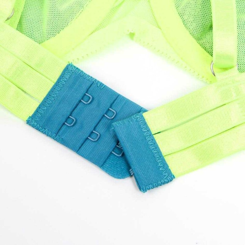 Спокусливий комплект із блакитним мереживом Star Night Green Set 4 предмети, жовтого кольору, XS-S - Зображення 4