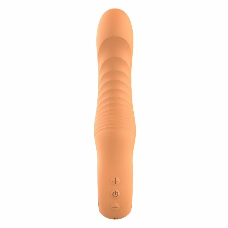 Вібратор ребристий Dream Toys Glam Glam Flexible Ribbed Vibe помаранчевий, 22 х 3.9 см - Зображення 4