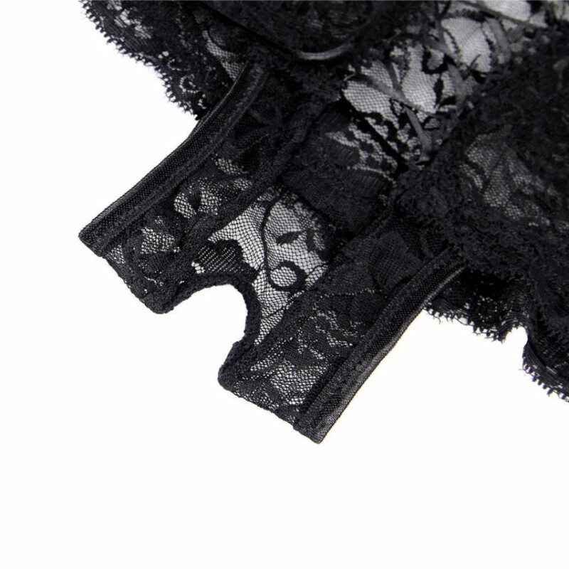 Трусики з доступом на шнурівці зі стрічки Star Night Lace Panty мереживні, чорні, XS-S - Зображення 3