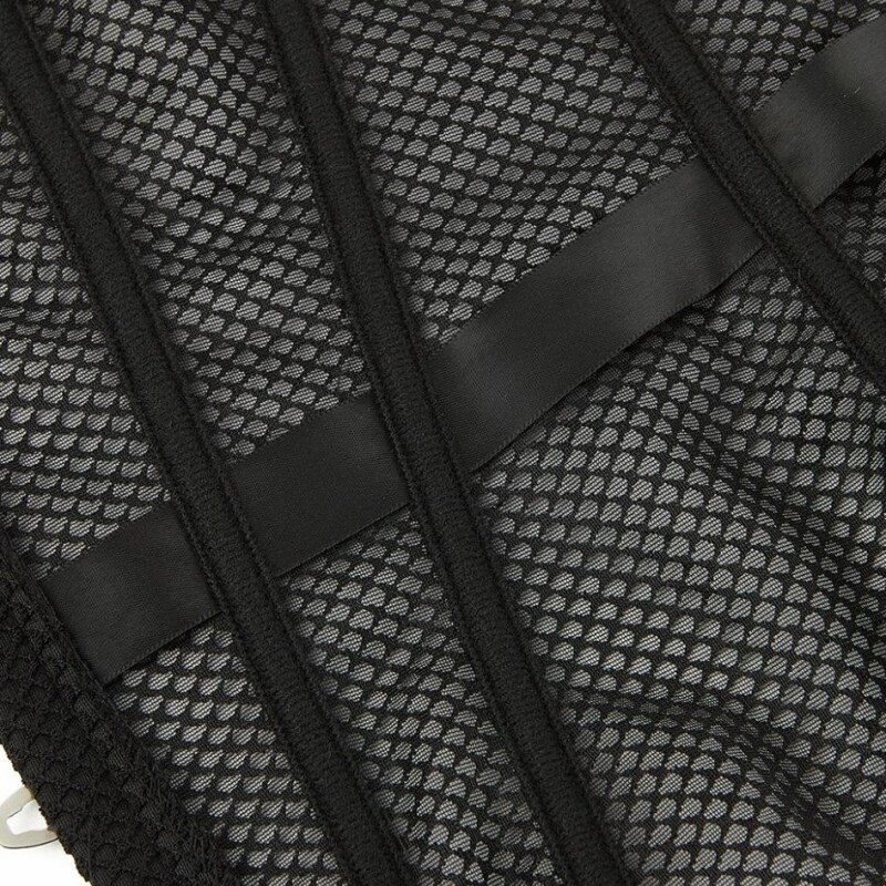 Корсет із сітки Star Night Grid Corset, S, з гачками й шнурівкою, чорний - Зображення 7