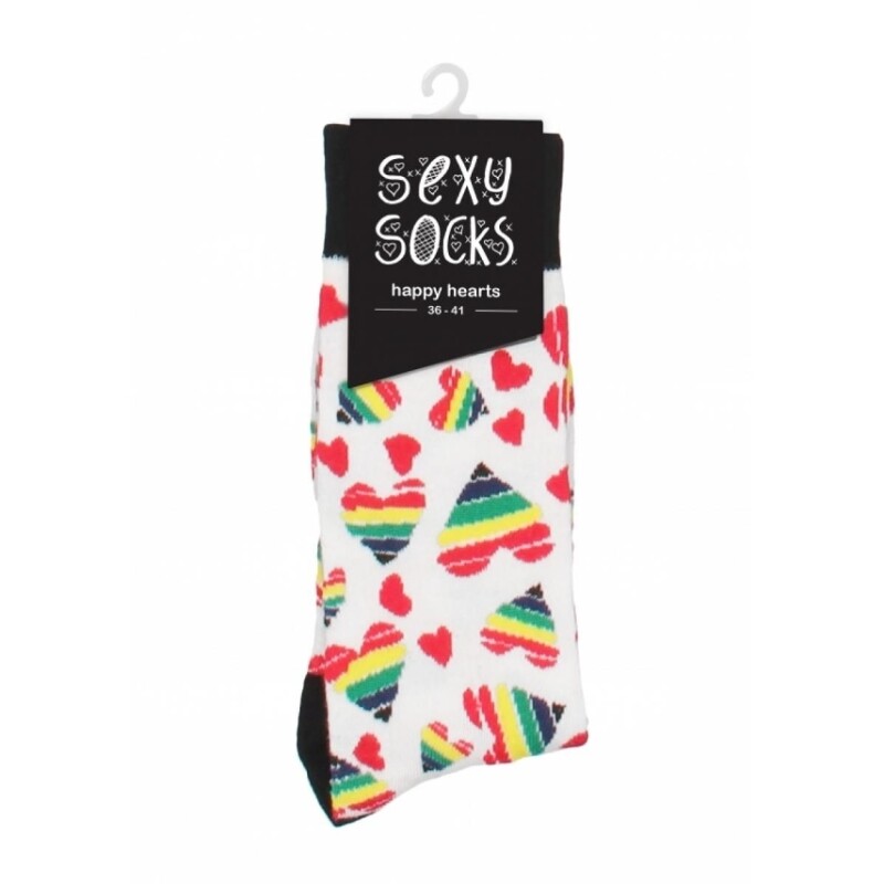 Шкарпетки Shots Sexy Socks Happy Hearts, різнокольорові, 36-41 - Зображення 1