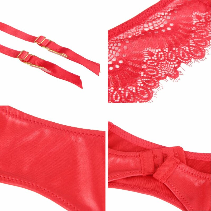 Пояс для панчіх з трусиками Star Night Garter and Panty, червоний, XS-S - Изображение 2