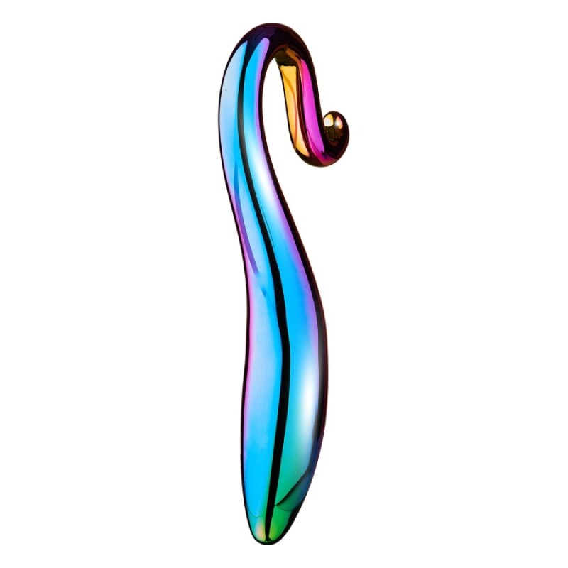 Фалоімітатор Dream Toys Glamour Glass різнокольоровий, 18 х 3 см - Зображення 9