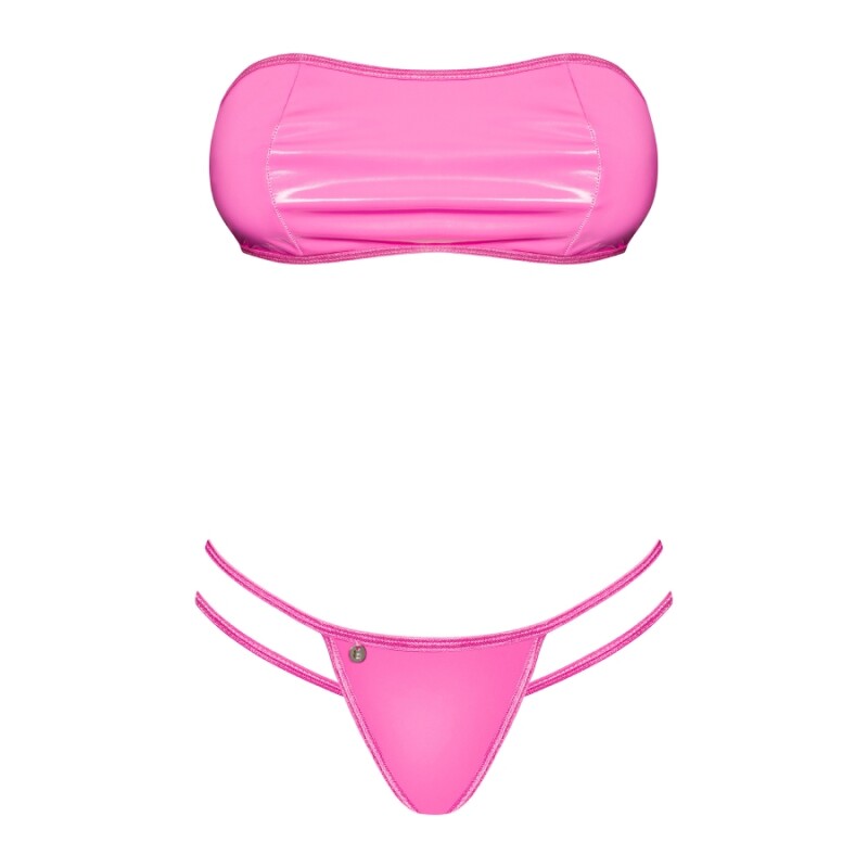 Комплект трусики та бюстгальтер Obsessive Lollypopy Set, рожевий, L-XL - Изображение 4