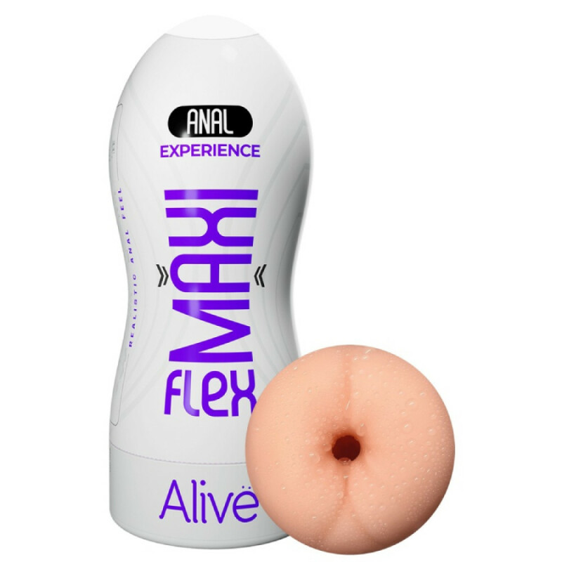 Мастурбатор-анус Alive Maxi Flex Anal Experience, бежевий, 19 х 7.8 см