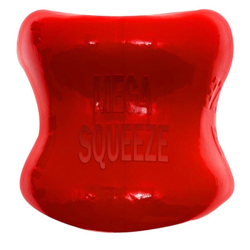 Насадка на мошонку Oxballs Mega-Squeeze червона, 6 х 5 см - Зображення 1