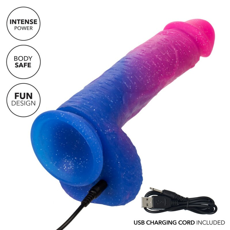 Вібратор реалістичний CalExotics Naughty Bits на присосці, різнокольоровий, 21.5 х 4.5 см - Зображення 5