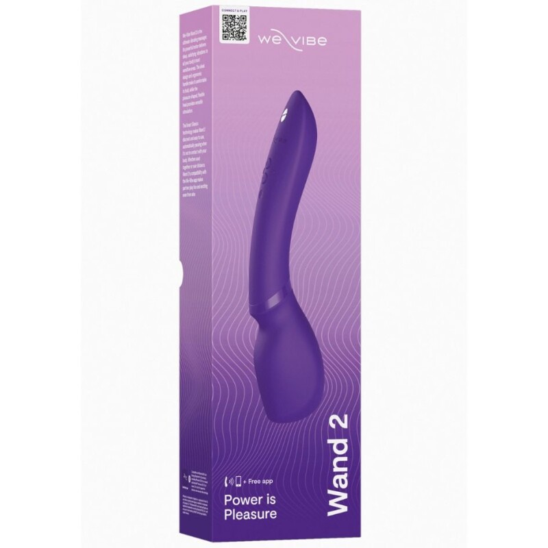 Вібромасажер мікрофон Wand by We-Vibe 2 Purple, фіолетовий, 27 см х 5.5 см - Зображення 4