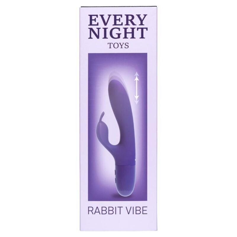 Вібратор-кролик Every Night Toys для точки G фіолетовий, 21 х 3.4 см - Зображення 4