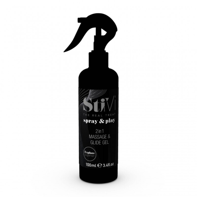 Лубрикант та масажний гель HOT StiVi Spray&amp;Play 2в1, 100 мл - Зображення 1