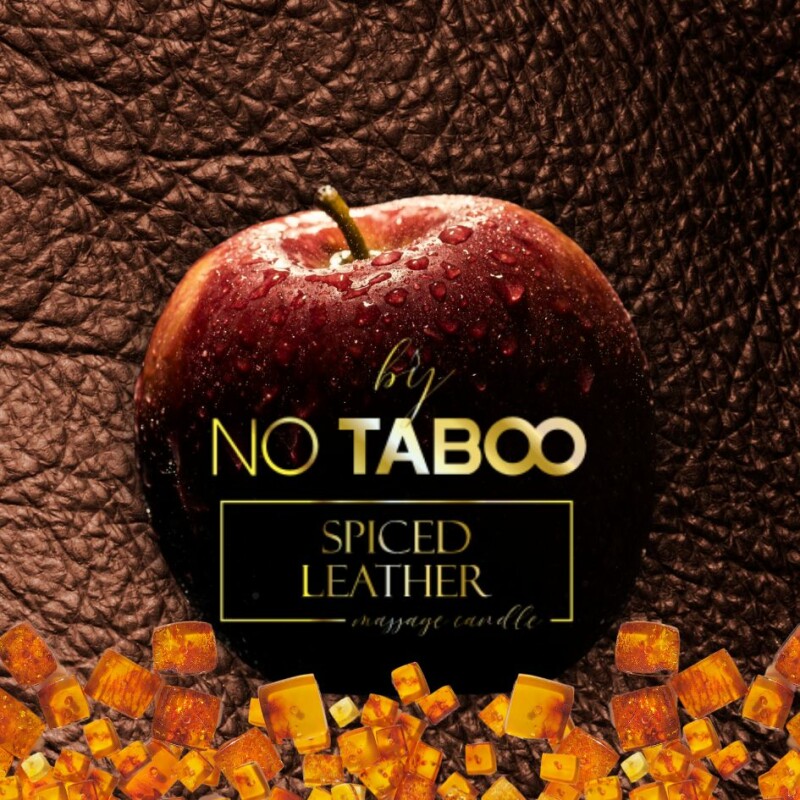 Масажна свічка, 30 мл, NO TABOO Spiced Leather шкіра + амбра + мускатний горіх - Зображення 2