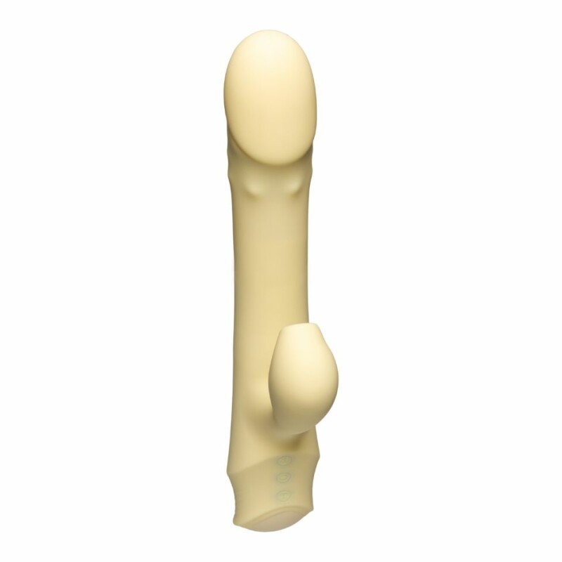 Вібратор-кролик з фрикціями та вакуумною стимуляцією Every Night Toys для точки G, жовтий - Зображення 4