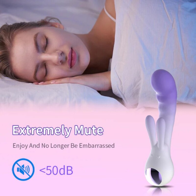 Вібратор-кролик зі світлодіодом Every Night Rabbit Vibe для точки G, фіолетовий, 19.3 х 4.8 см - Зображення 8