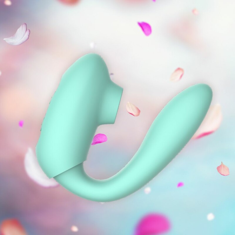 Вібратор-кролик з вакуумною стимуляцією Every Night Toys для точки G, зелений, 10.4 х 2.4 см - Зображення 8