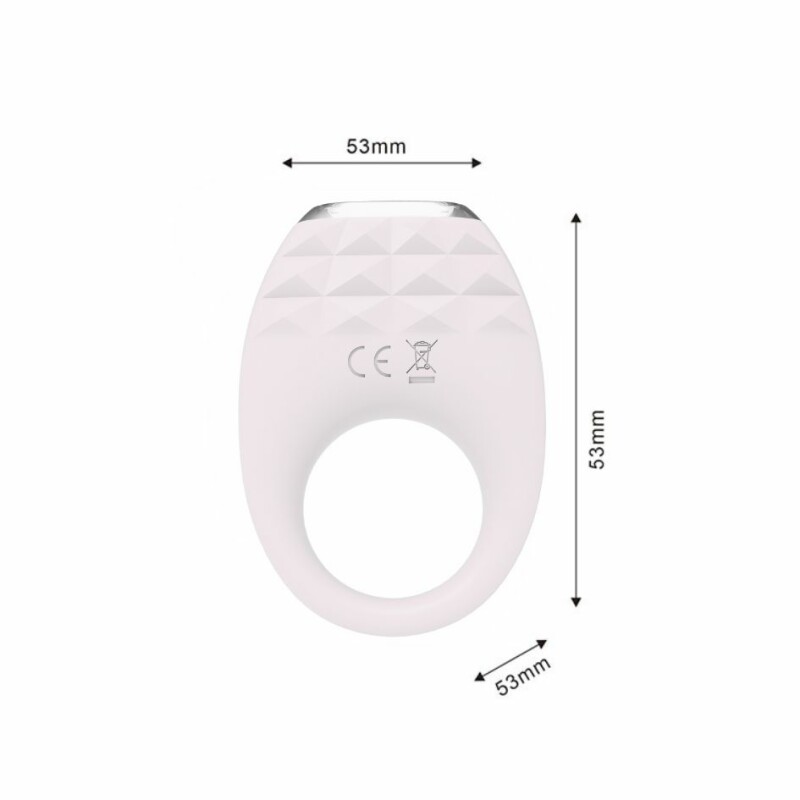 Ерекційне віброкільце Every Night Toys Luxury Diamond з підсвіткою, рожеве, 5.3 х 5.3 см - Зображення 8