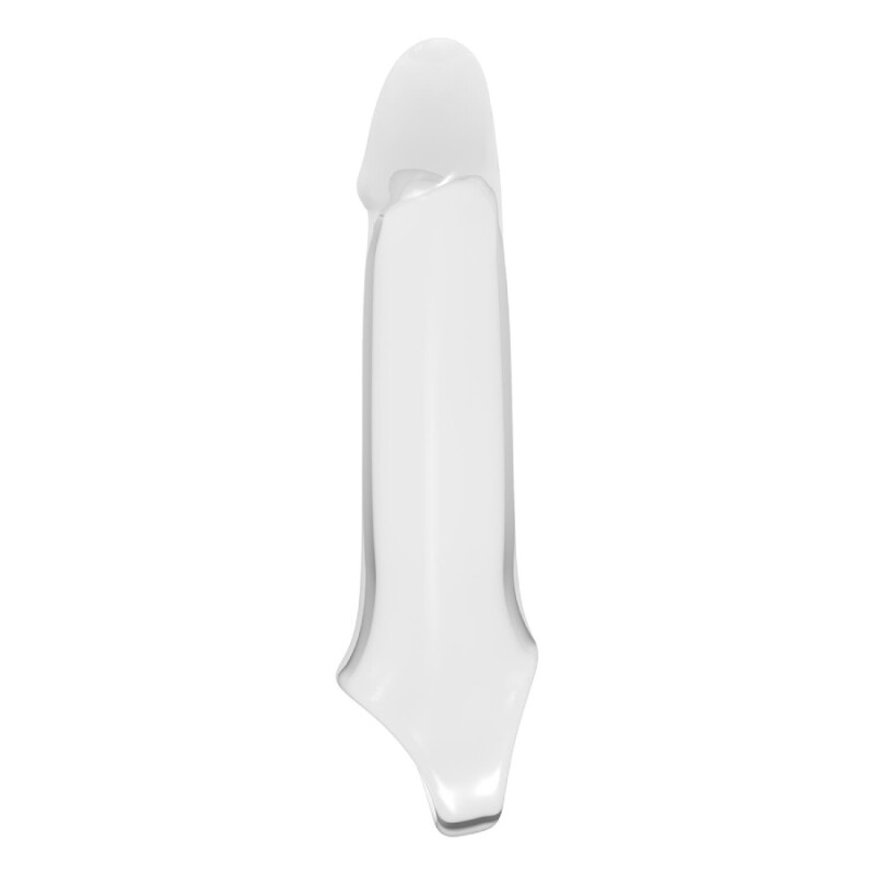 Насадка на пеніс Dreamtoys Ramrod з кільцем для мошонки, прозора, 23.6 х 4.5 см - Зображення 3