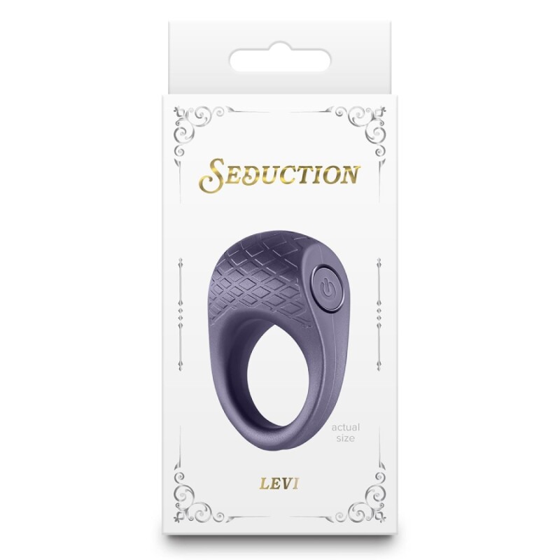 Ерекційне віброкільце NS Novelties Seduction Levi, сіре, 6.5 х 3 см - Зображення 1