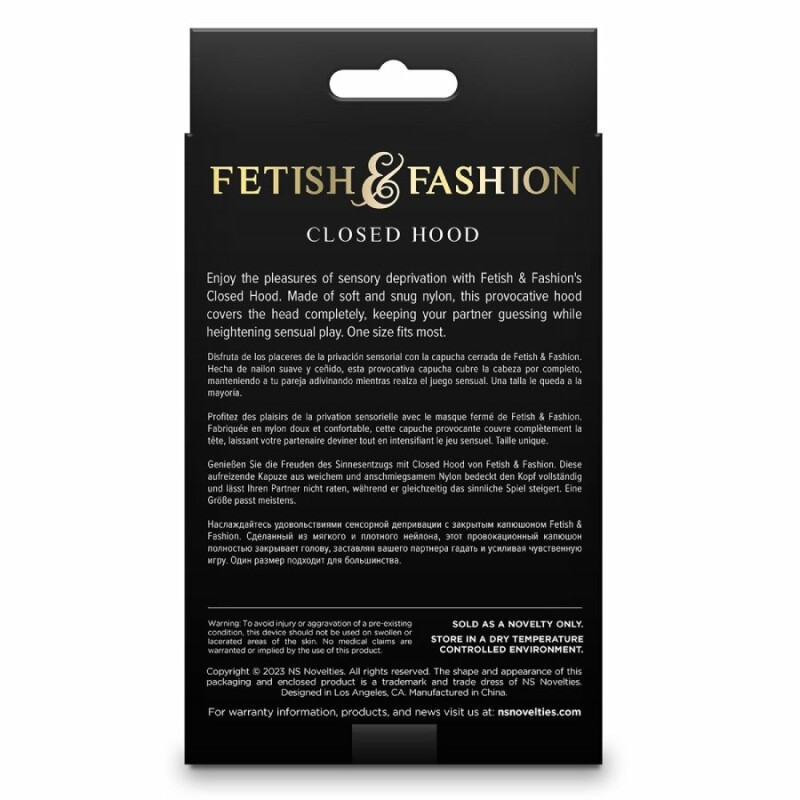 Маска на всю голову NS Novelties Fetish &amp; Fashion’s Closed Hood, чорна, One Size - Изображение 2