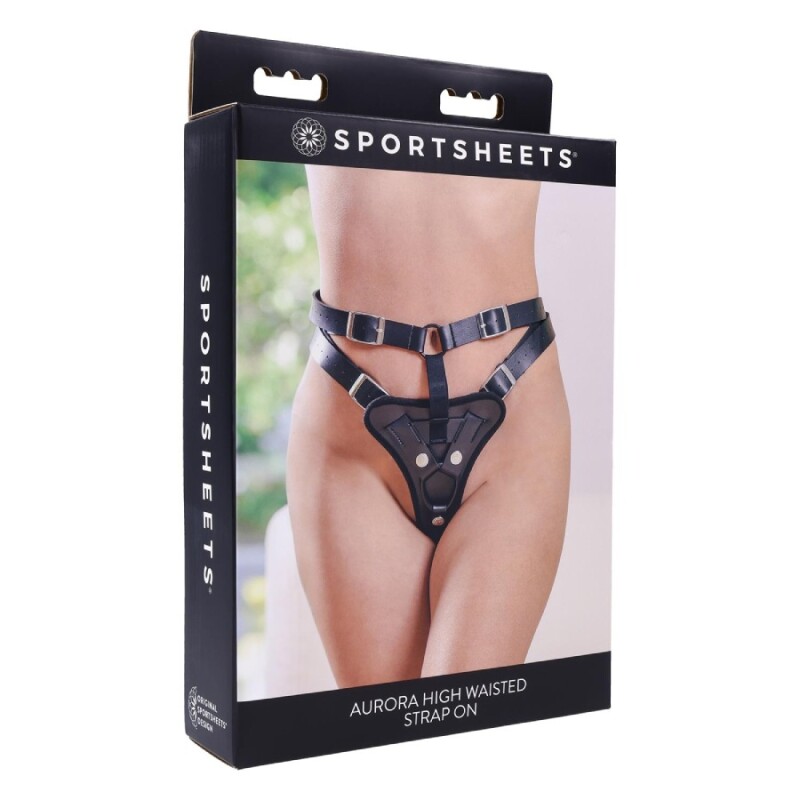 Трусики для страпона Sportsheets Aurora з кільцевим кріпленням, чорні - Зображення 1