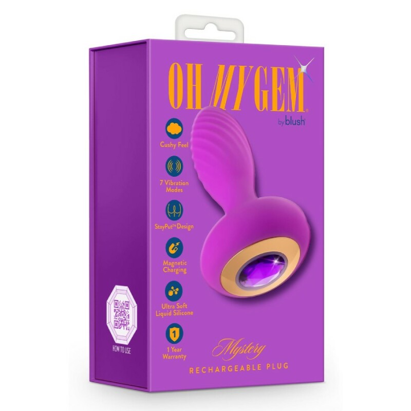 Анальний вібратор Blush Charm Amethyst фіолетовий, 11.4 х 3.2 см - Зображення 1