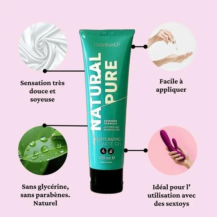 Лубрикант для чутливої шкіри Driminals Natural Pure на водній основі, 100 мл - Зображення 2