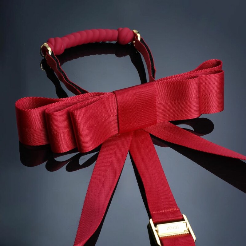 Набір для бондажу Upko Bowknot Hogtie Portable Bondage Gear з бантиками, червоний - Зображення 3