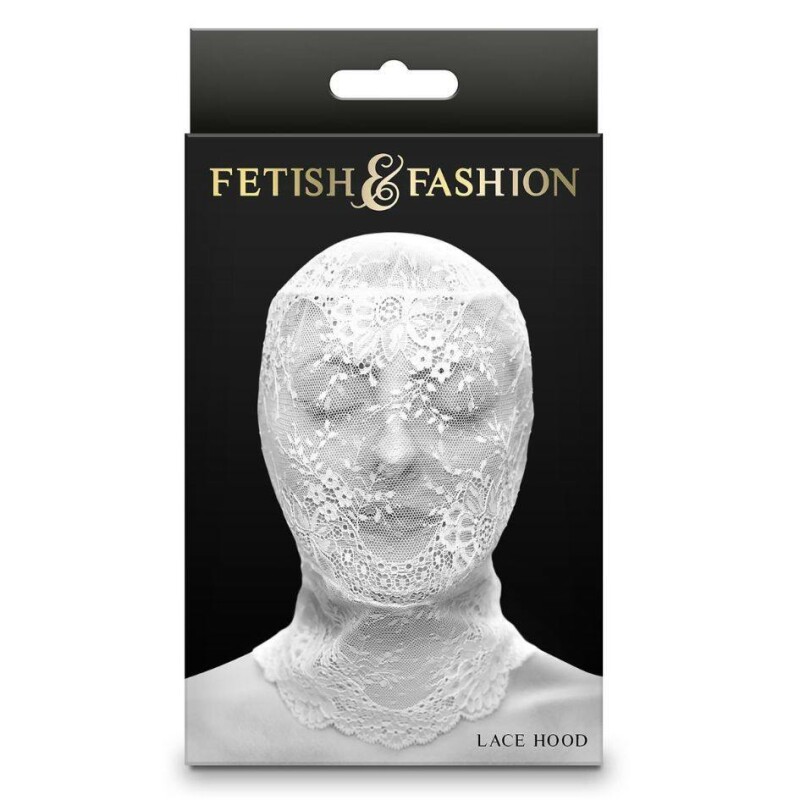 Маска на все обличчя мереживна NS Novelties Fetish &amp; Fashion Lace Hood біла, OS - Зображення 1