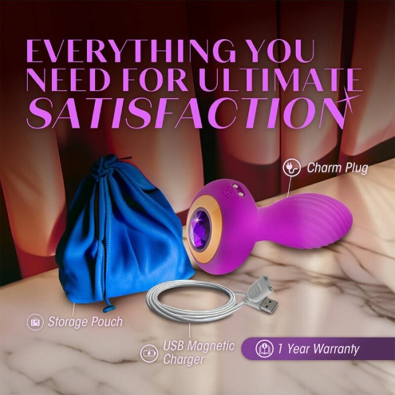 Анальний вібратор Blush Charm Amethyst фіолетовий, 11.4 х 3.2 см - Зображення 6