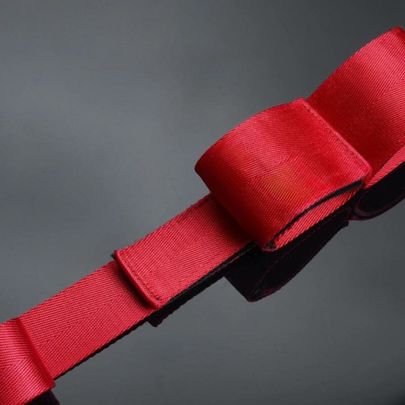 Набір для бондажу Upko Bowknot Hogtie Portable Bondage Gear з бантиками, червоний - Зображення 6