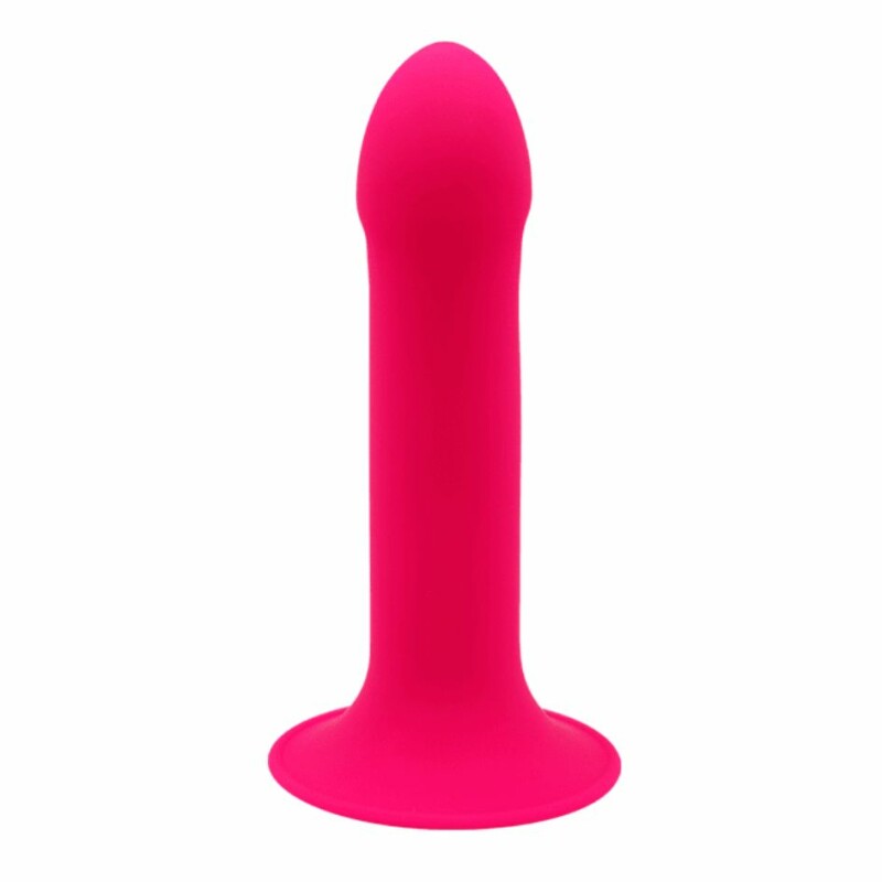 Фалоiмiтатор термореактивний Hitsens 2 Adrien Lastic подвійної щільності, на присосці, рожевий, 16.8 х 3.7 см - Зображення 1