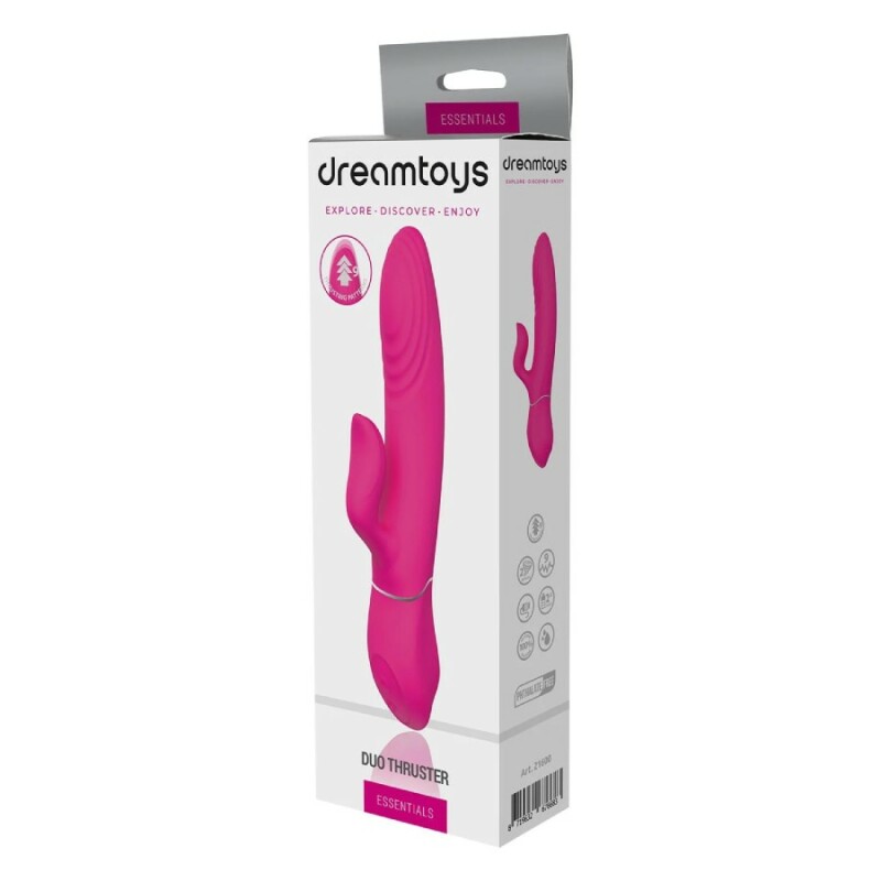 Вібратор-кролик Dreamtoys Duo Thruster для клітора, рожевий, 21 х 3.4 см - Изображение 1
