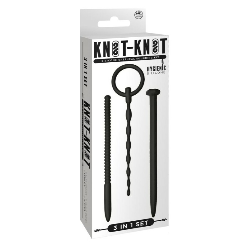 Набір уретральних катетерів NMC Knot Knot чорний, 3 шт - Зображення 1